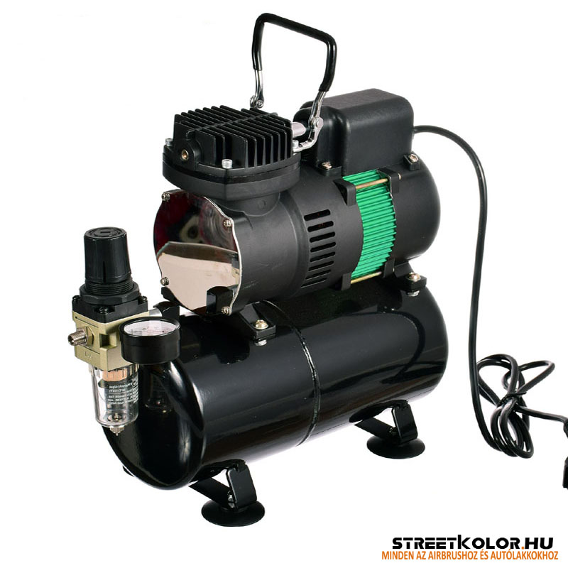 FENGDA ® AS-326 airbrush kompresszor két ventilátorral a maximális hűtésért