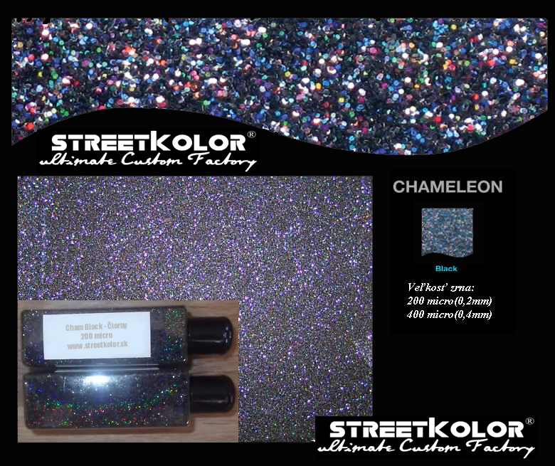 KolorPearl Brilliant higítós festék, Chameleón Fekete árnyalat, 200micro