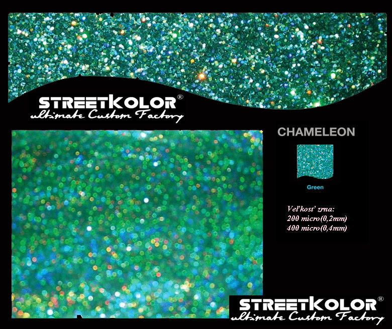 KolorPearl Brilliant higítós festék, Zöld Chameleon árnyalat, 200micron