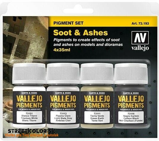 Vallejo Set Soot and Ashes 73193  4 x 30ml