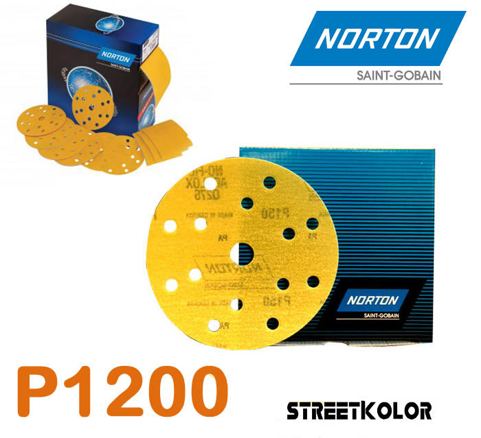 Norton Q275 P1200 csiszolókorong, 150mm, 14+1 nyílás, 1db