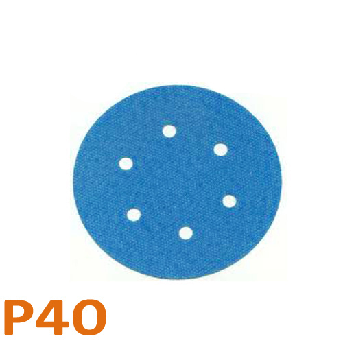 Csiszolópapír excentercsiszolóhoz, P40, Átmérő: 150mm, 6 lyuk, 1 db