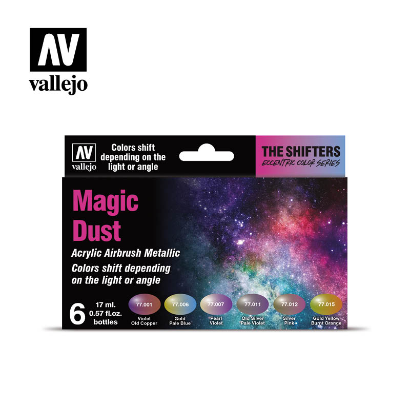 Vallejo 77.090 Magic Dust airbrush festék készlet  6x17 ml