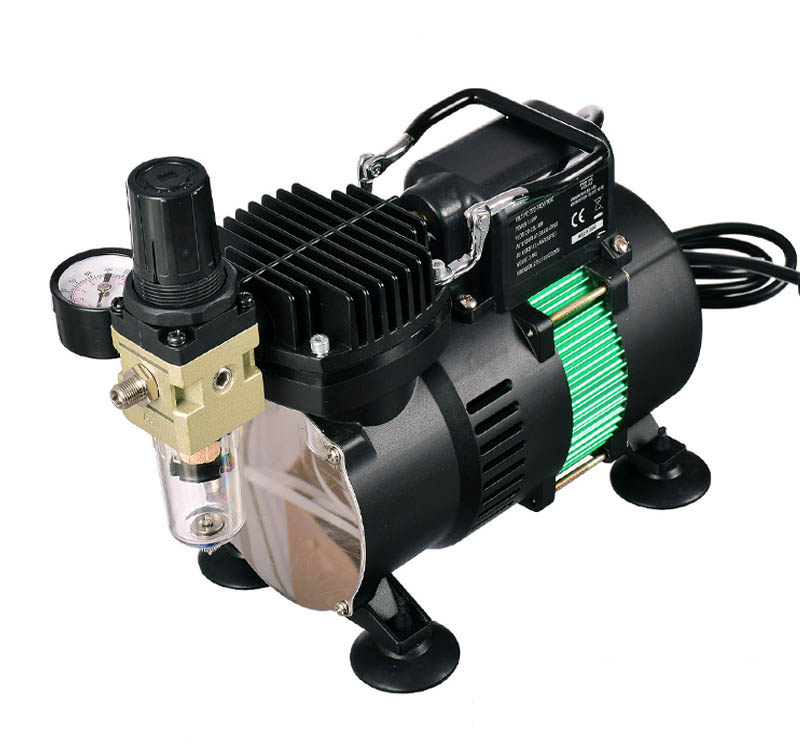 Airbrush kompresszor FENGDA ® AG-320 két ventilátorral a maximális hűtés érdekéb