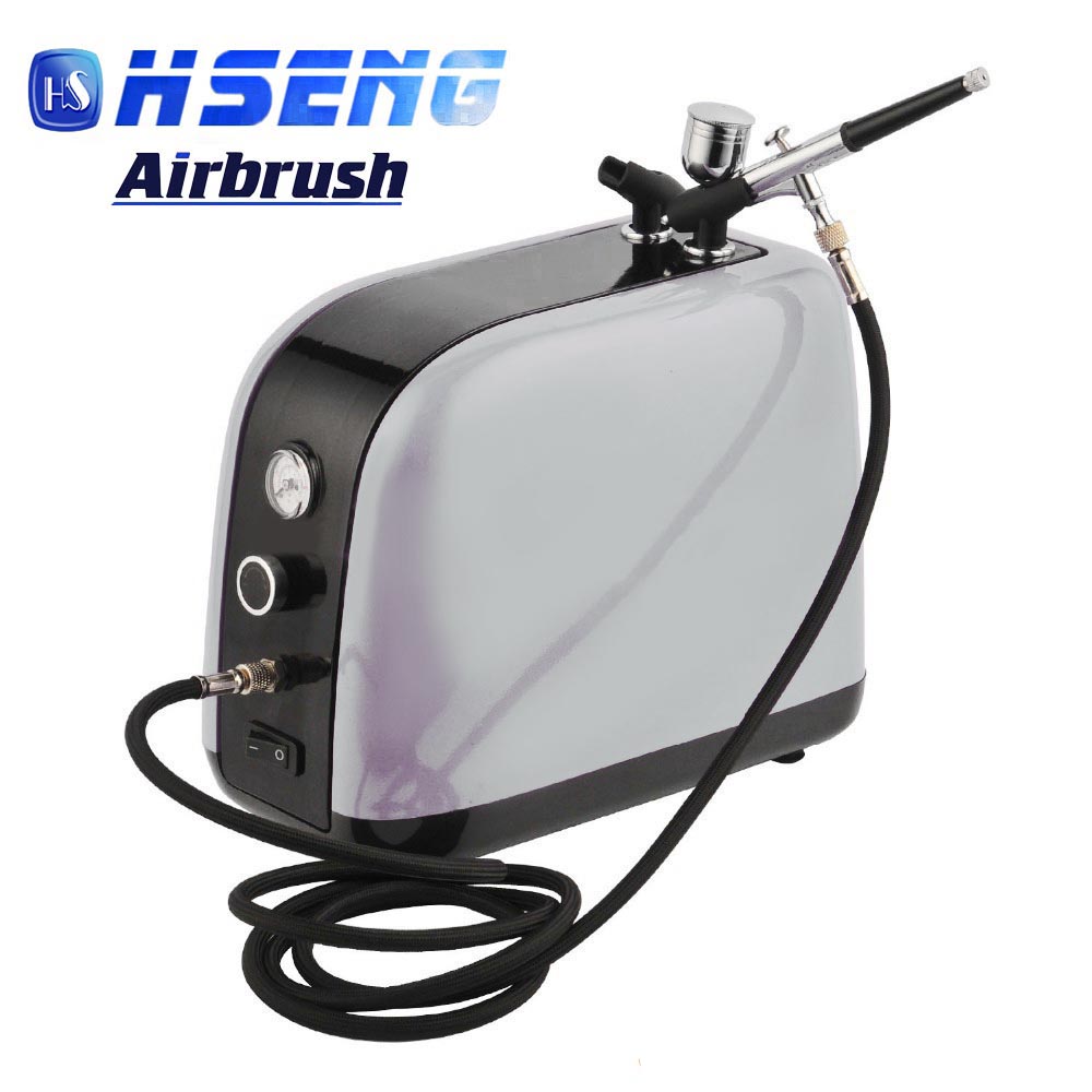 Airbrush szett:  HS-386K kompresszor + airbrush pisztoly HS-30 - extra csendes