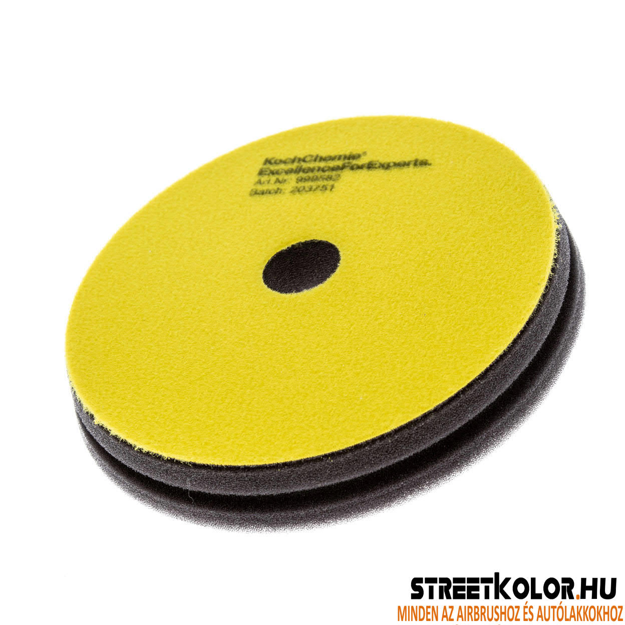 KochChemie Közepes kemény sárga polírozó tárcsa Fine Cut Pad 150 x 23 mm