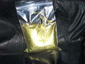 Arany gyöngyházfény, 50 gramm, 200 micro=0,2mm