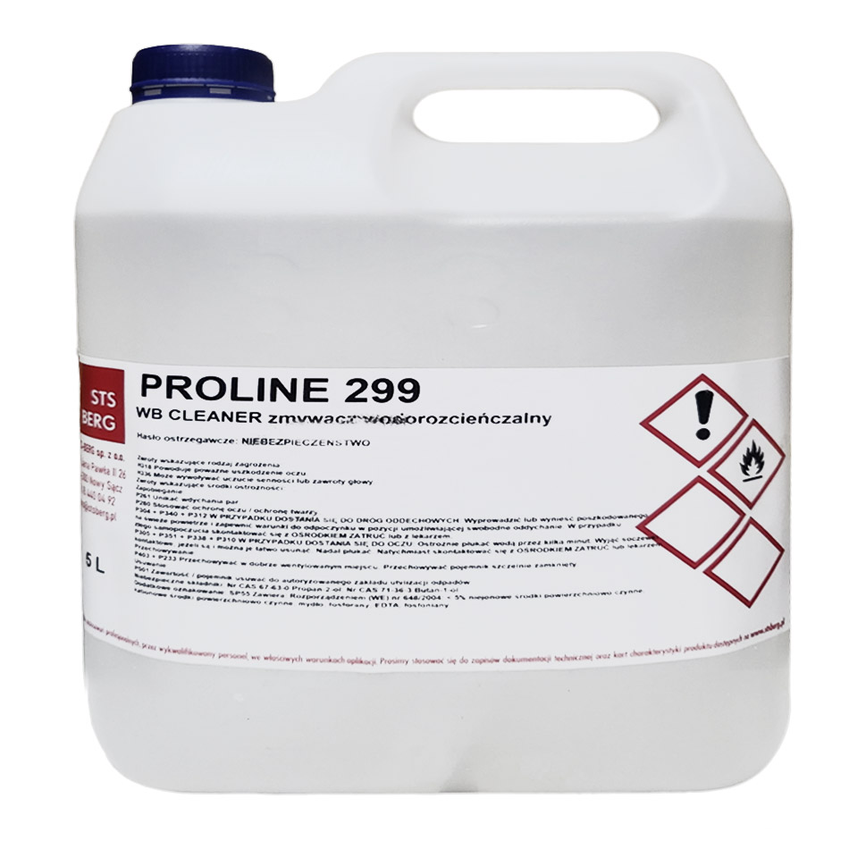 Antiszilikon PROLINE 299, Antiszilikon - vízbázisú zsíroldó, 5 liter