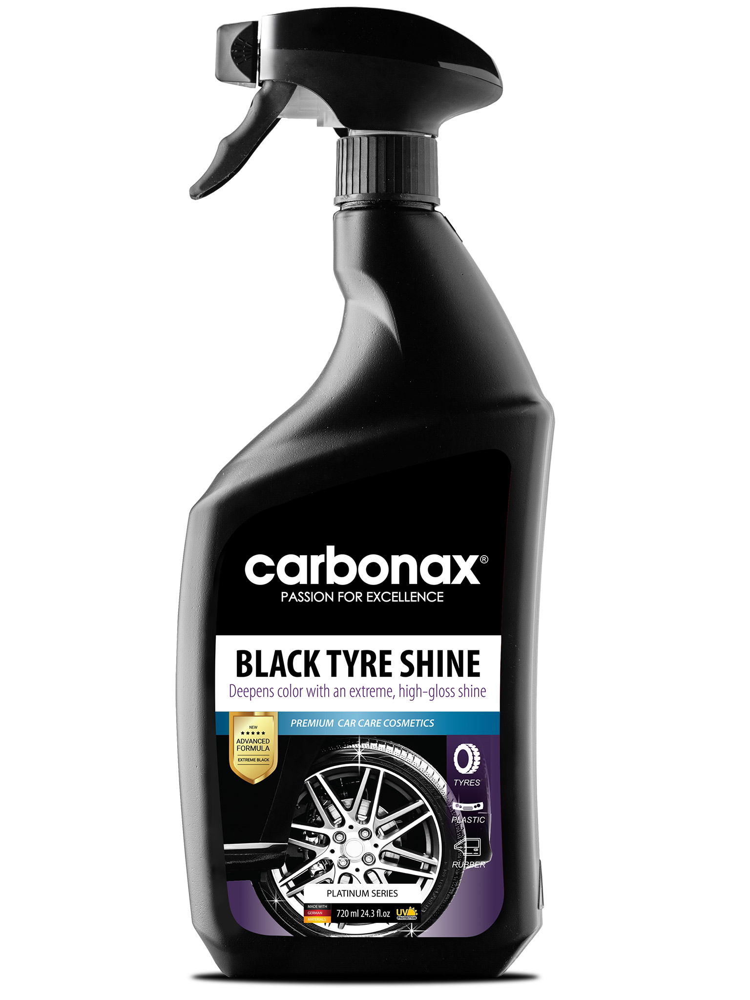 CARBONAX® Fényes gumiabroncsokhoz, 720 ml
