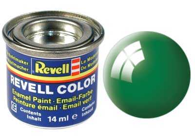 REVELL 61 Smaragd Zöld fényes szintetikus modellező festék (RAL)6029, 14ml
