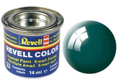 REVELL 62 TengerKék-zöld fényes szintetikus modellező festék (RAL6005), 14ml