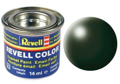 REVELL 363 Sötét Zöld félmatt szintetikus modellező festék (RAL6020), 14ml