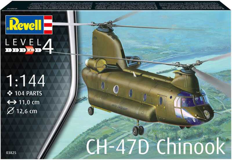 Revell CH-47D Chinook Model Set helikopter 03825 1:144, 104 részes