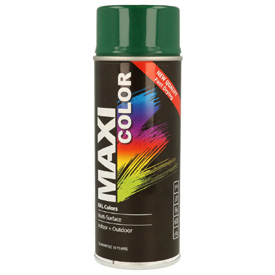 MaxiColor akril festék magasfényű fedőlakknl spray kiszerelésben, RAL6005, Űrtartalom: 400ml