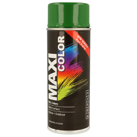 MaxiColor akril festék magasfényű fedőlakknl spray kiszerelésben, RAL6002, Űrtartalom: 400ml