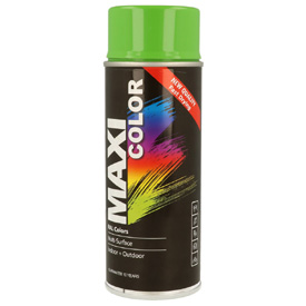 MaxiColor akril festék magasfényű fedőlakknl spray kiszerelésben, RAL6018, Űrtartalom: 400ml