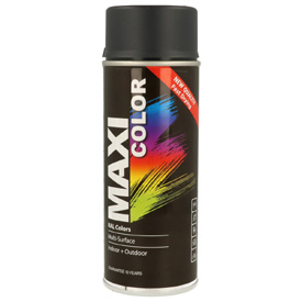 MaxiColor akril festék magasfényű fedőlakknl spray kiszerelésben, RAL7021, Űrtartalom: 400ml
