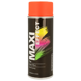 MaxiColor Fluoreszkáló festék fényes fedőlakkal spray-ben, RAL0016 Űrtartalom: 400ml