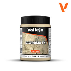 Vallejo Diorama Effects LIGHT BROWN MUD - Világosbarna iszap, 200 ml