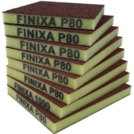 Finixa kétoldalas flexibilis szivacsos csiszoló, P80 szemcseméret, 1 darab