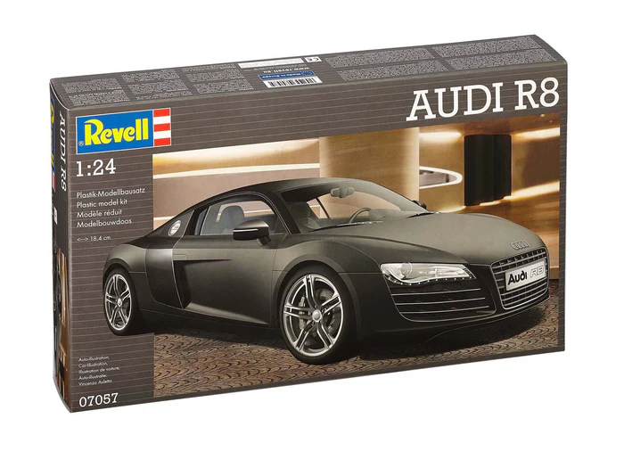Revell 07057 Audi R8 műanyag autó makett 1:24, 106 elem
