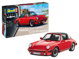 Revell 07689 Porsche 911 Carrera 3.2 Targa műanyag autó makett 1:24, 114 elem
