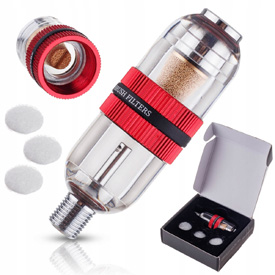 Professzionális airbrush vízleválasztó mini szűrő pisztoly alá OCTAGON HS-F5 + 3 x tartalék szűrő