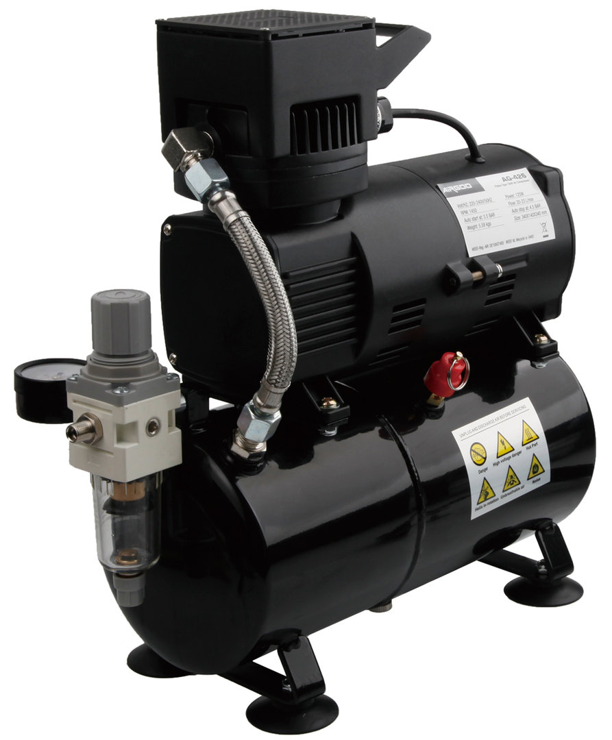 Airbrush kompresszor FENGDA ® AG-426 két ventilátorral a maximális hűtés érdekéb