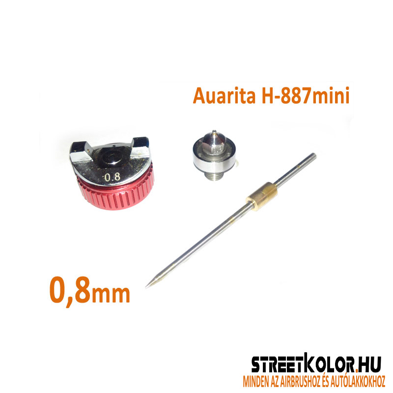 Készlet: tű, szórófej, porlasztó az Auarita H-887 0,8mm szórópisztolyhoz