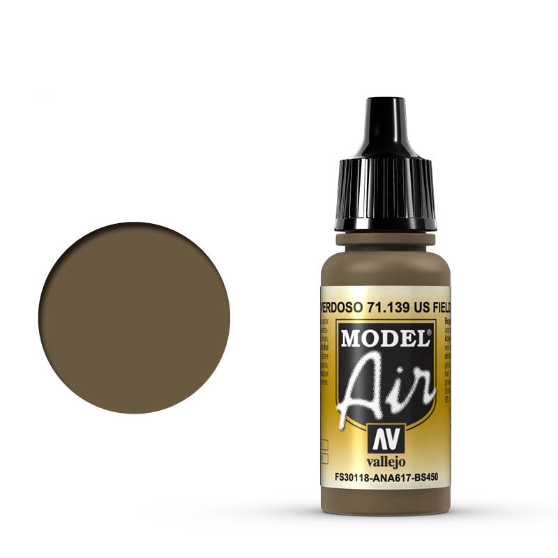 VALLEJO MODEL AIR 71.139 US ZÖLDESBARNA akril airbrush festék 17 ml