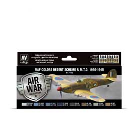 Vallejo 71.163 WWII RAF Desert Scheme  airbrush festék készlet 8x17 ml