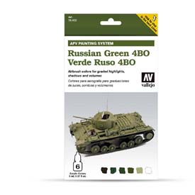 Vallejo 78.403 Russian Green airbrush festék készlet 6x8 ml