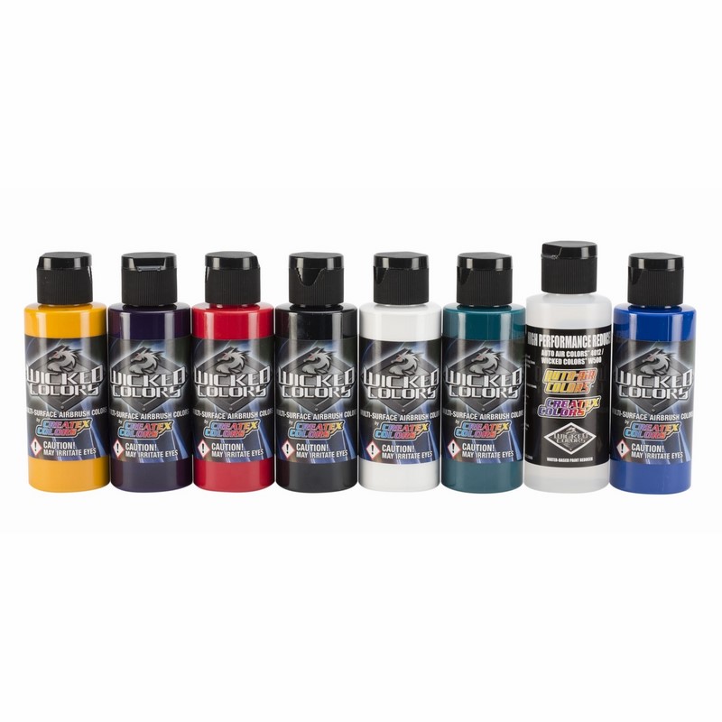 Wicked Primary airbrush festék készlet 8x60ml 