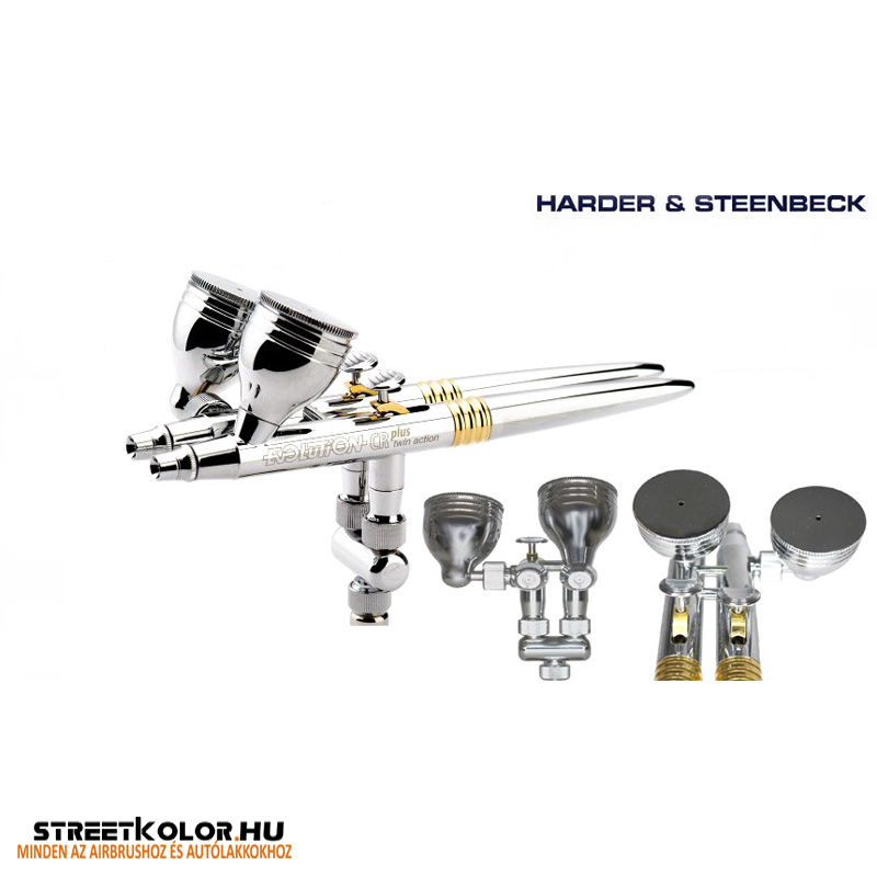 HARDER & STEENBECK Evolution CRplus twin airbrush szórópisztoly 0,4+0,6mm
