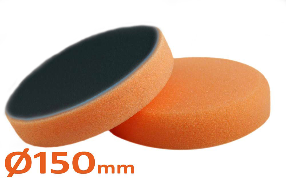 Velcro sima tépőzáras polírkorong, extra kemény,narancssárga,150mm, 2,5cm vastag