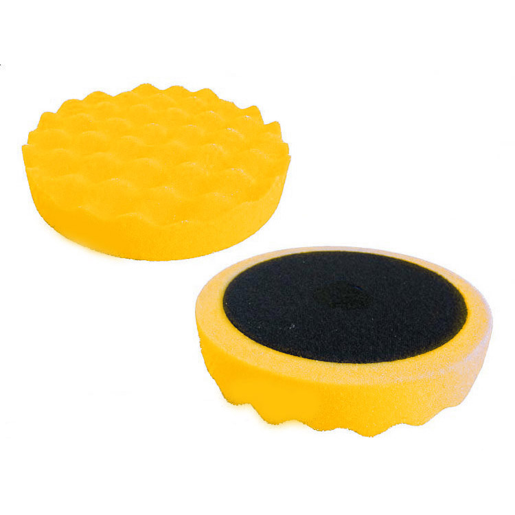 Velcro profilozott tépőzáras polírozókorong, kemény, sárga, 150mm, 2,5cm vastag