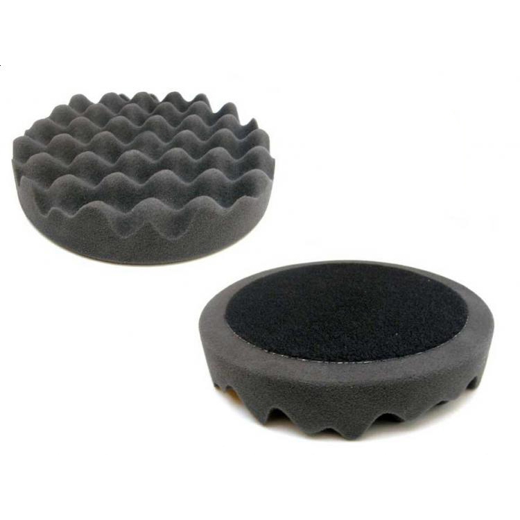Velcro profilozott tépőzáras polírozókorong, fekete,150mm,2,5cm vastag