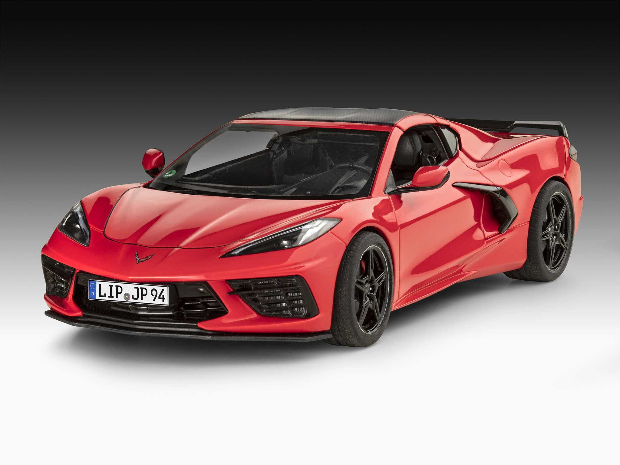 Revell Corvette C8 Coupé Model Set autómakett 1:24, 144 alkatrész + festékek + ragasztó + ecset