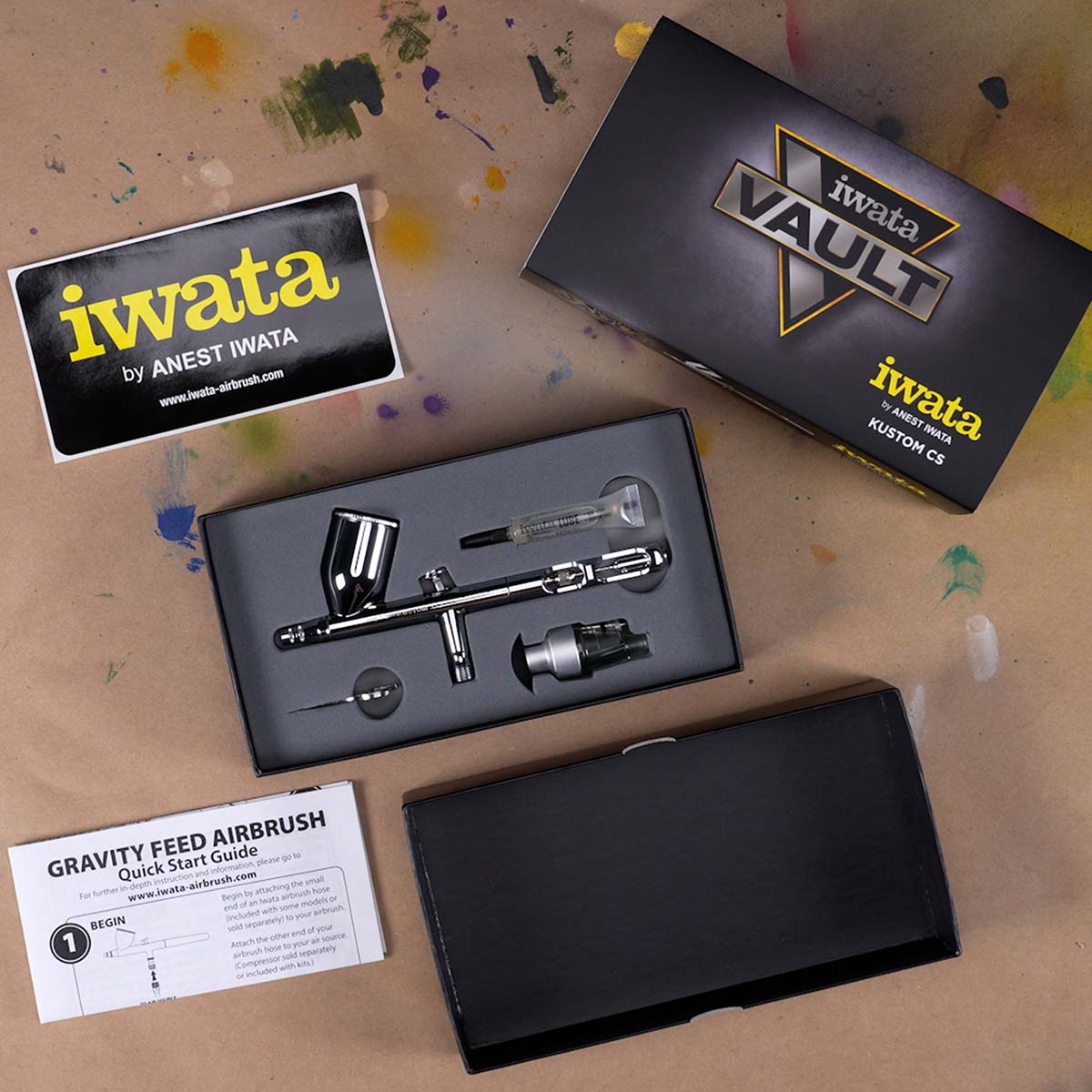 Iwata Vault Kustom Eclipse HP-CS 0,35 mm kétműködésű (dupla-akciós) airbrush pisztoly