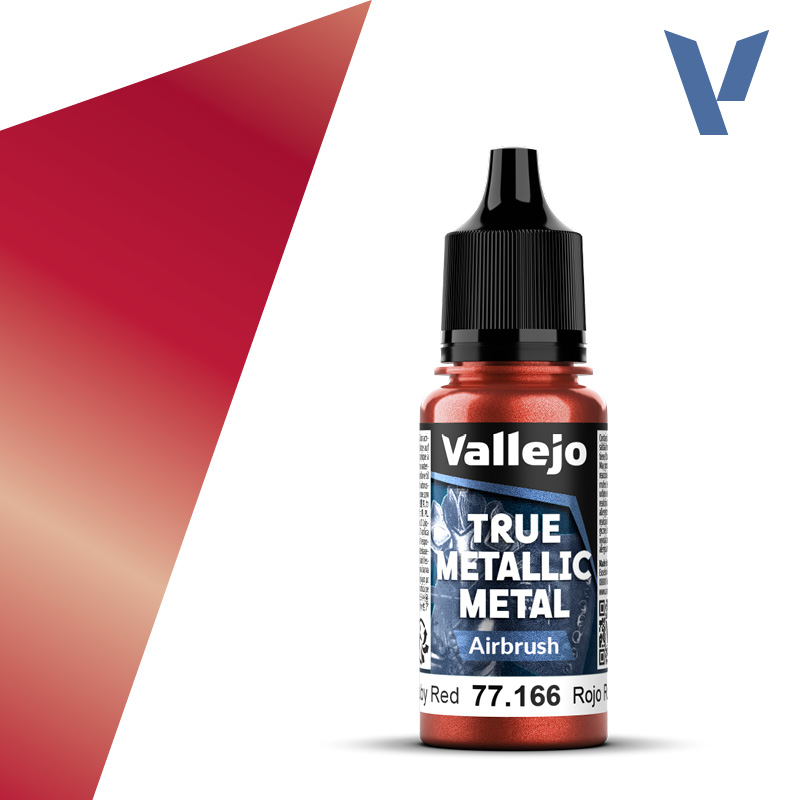 VALLEJO TRUE METALLIC 77.166 Pirosmetál akril airbrush festék 18 ml