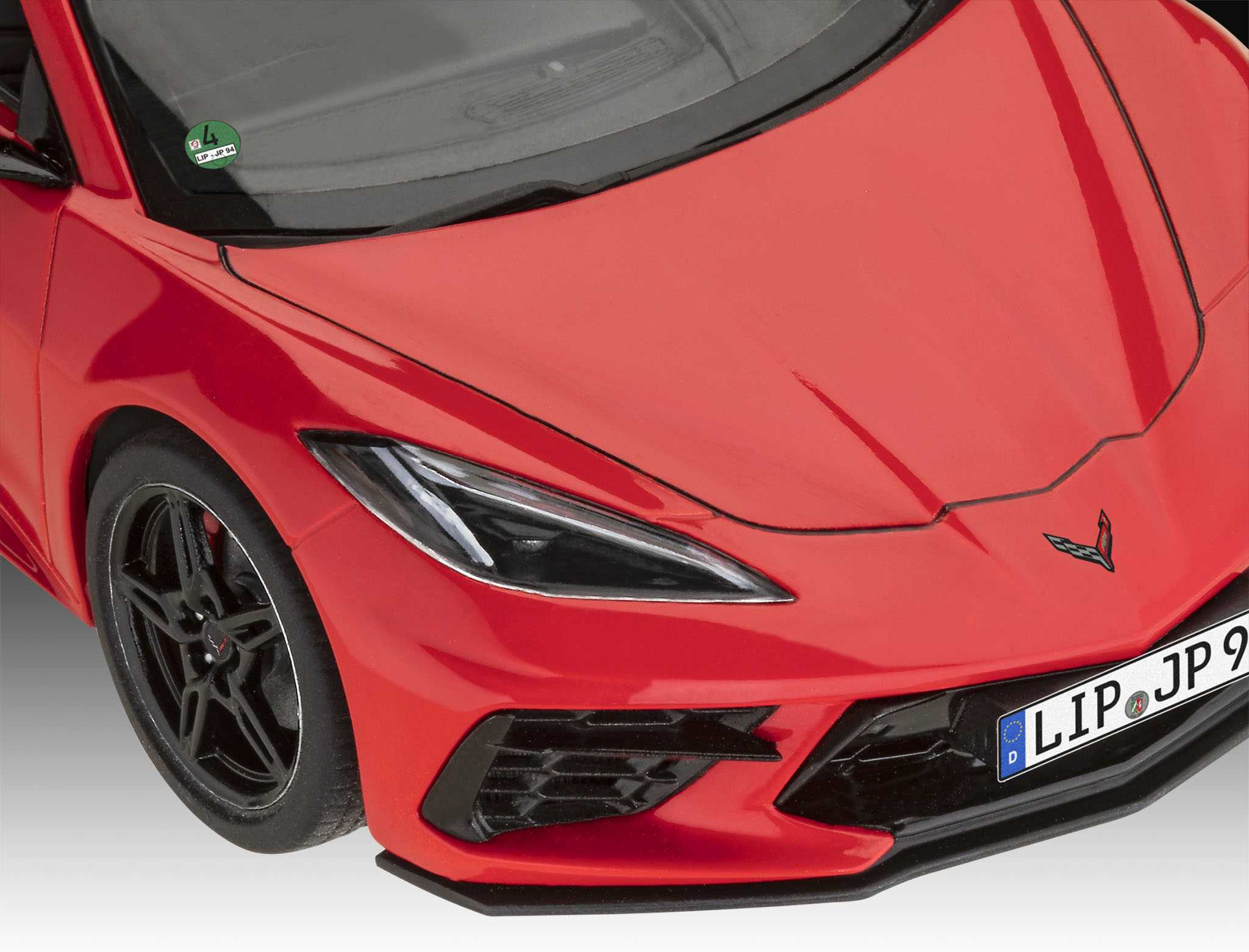 Revell Corvette C8 Coupé Model Set autómakett 1:24, 144 alkatrész + festékek + ragasztó + ecset