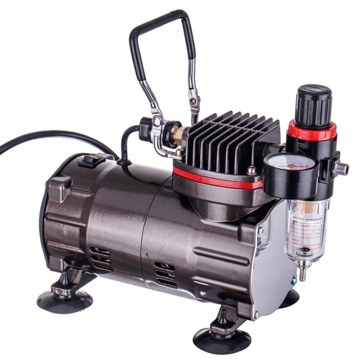 Professzionális airbrush szett: TC-80 kompresszor és KZ-30 airbrush pisztoly + tömlő + tartó + tisztító edény